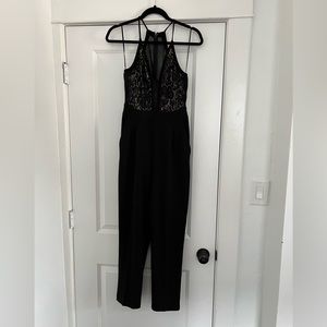 Express ladies v neck Lacey top jumpsuit